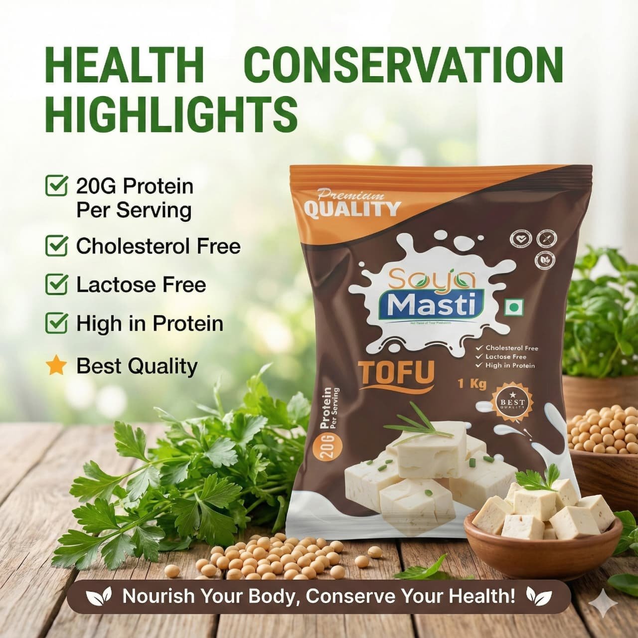 Soya Masti Tofu Health Benefits - Complete Nutritional Profile with Essential Amino Acids